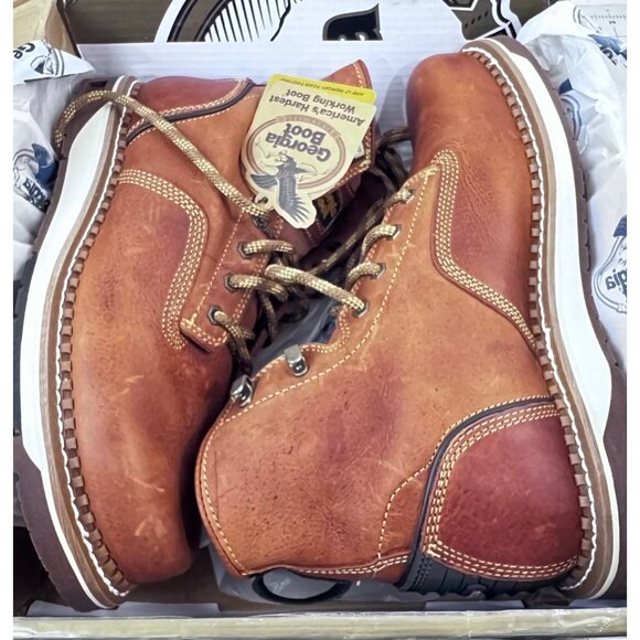 Georgia Wedge 6 Inch Electrical Soft Toe Work Boots Men’s Sz. 11 New - Picture 7 of 11